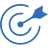 Icon Zielscheibe mit Pfeil